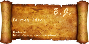 Bubreg Jázon névjegykártya